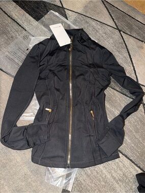 lululemon athletica Black Jacket with Gold Zippers